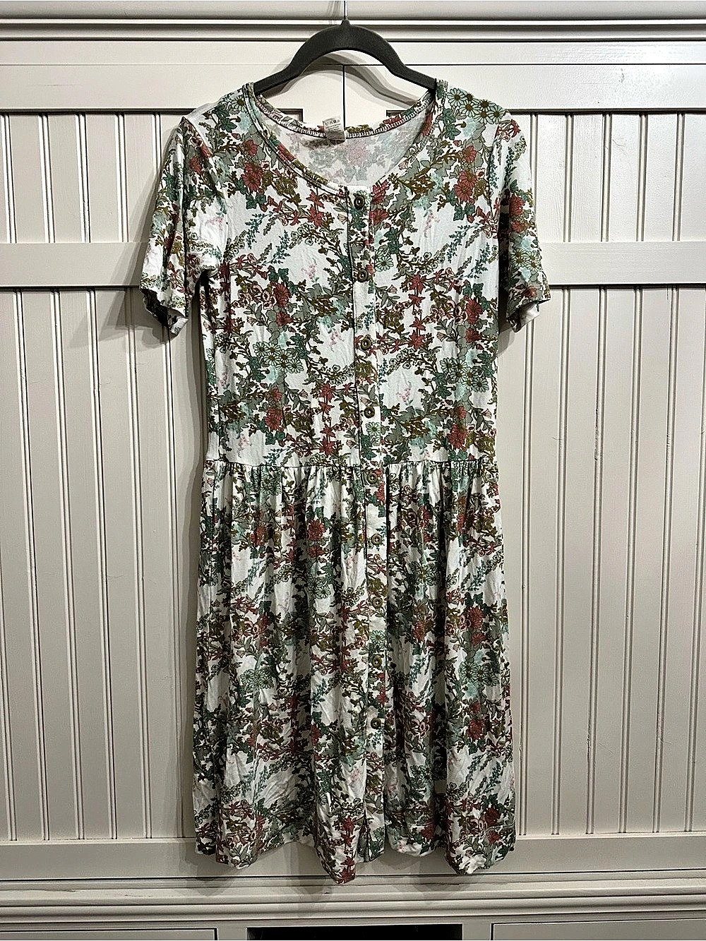 Kate Quinn The Woods Floral Modal Drop Waist Midi Dress Casual Size XS